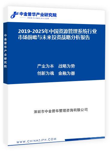 2019-2025年中國資源管理系統(tǒng)行業(yè)市場前瞻與未來投資戰(zhàn)略分析報(bào)告