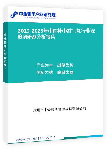 2019-2025年中國補(bǔ)中益氣丸行業(yè)深度調(diào)研及分析報告